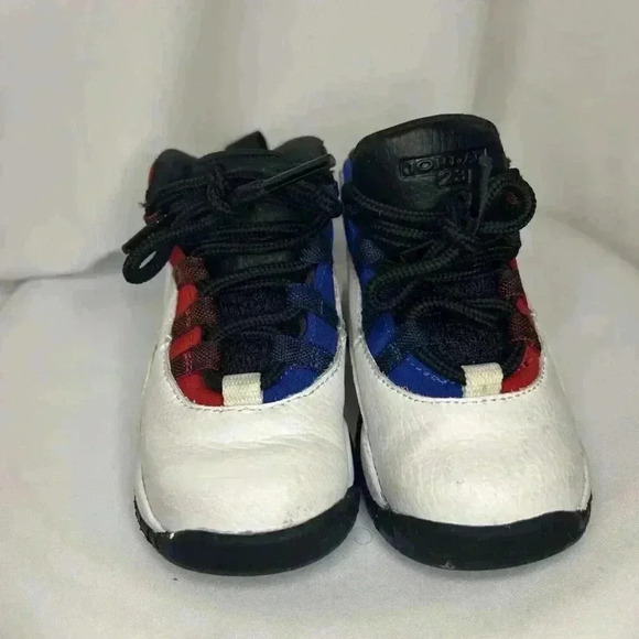 Nike Air Jordan 10 X MID Retro GS Olympians Size 6C Red White Blue Sneakers Shoe - Picture 2 of 14
